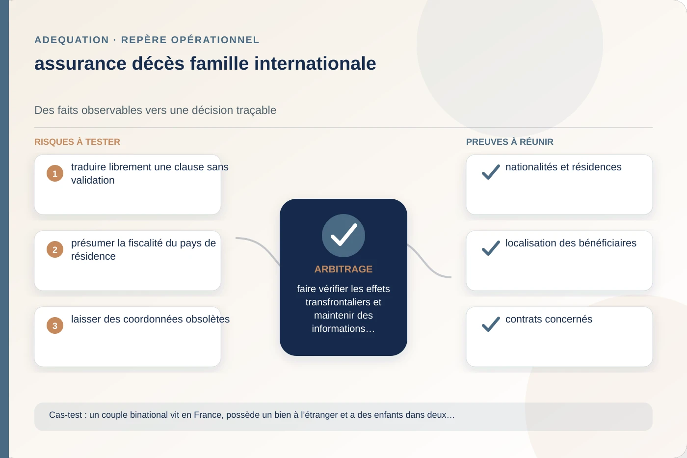 Analyse structurée de assurance décès famille internationale